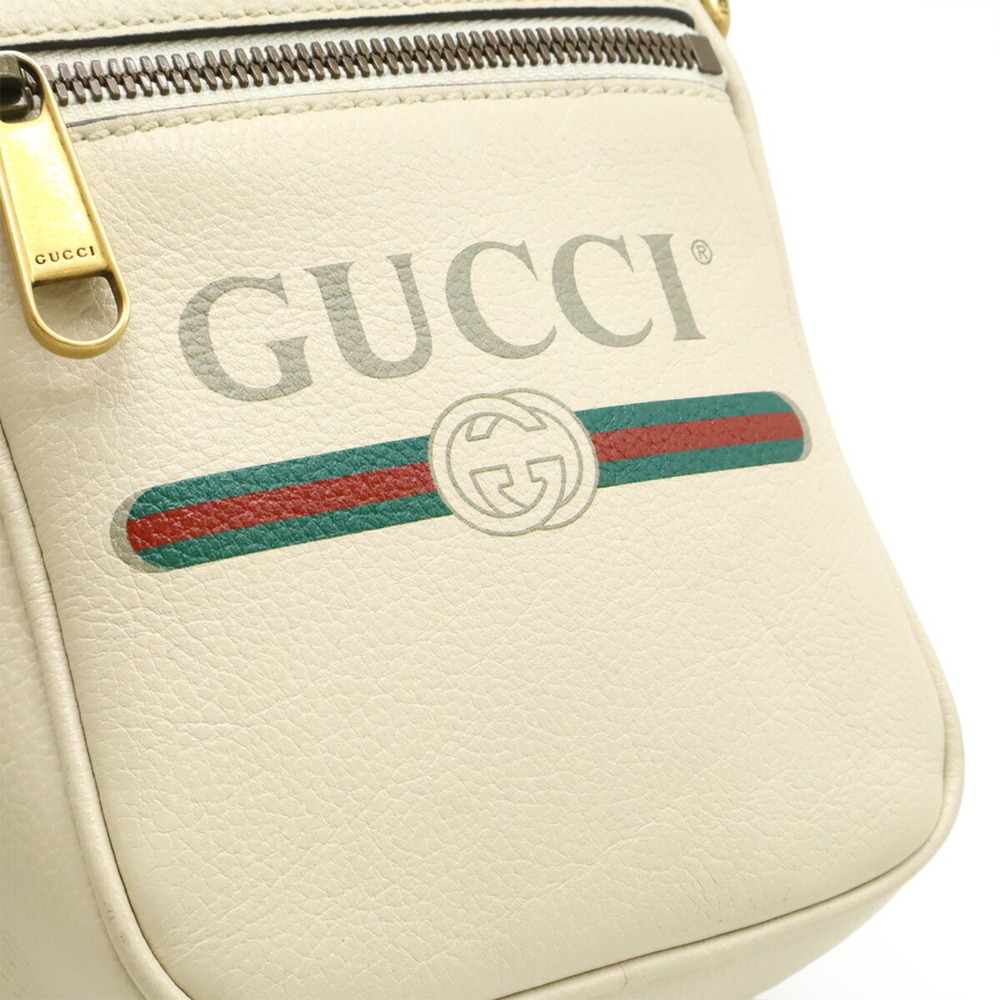 GUCCI White Leather Pochette Shoulder Bag - Picture 9 of 9